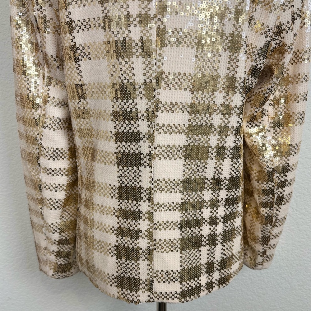 Ivy City Co Blanche Blazer Gold Sequin Jacket - Picture 12 of 16